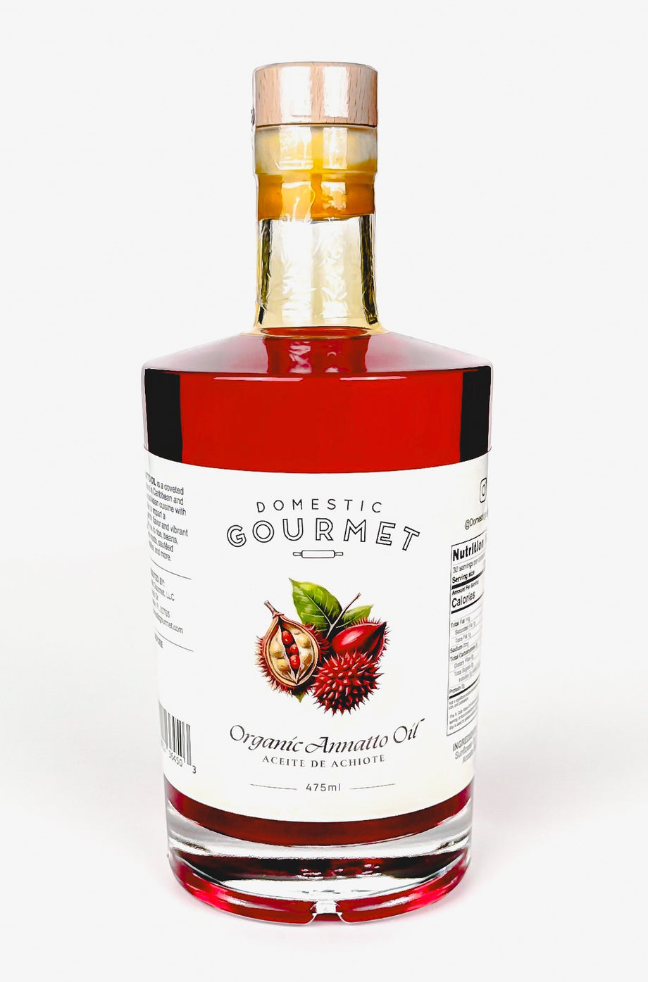 Domestic Gourmet Organic Annatto Oil bottle